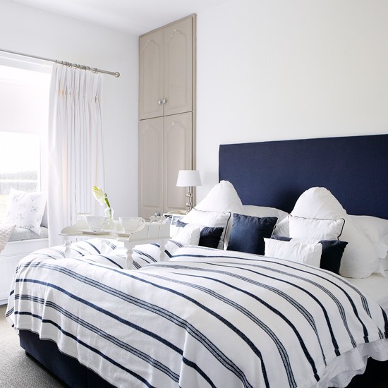 Navy-and-White-Stripe-Modern-Bedroom-Country-Homes-and-Interiors-Housetohome
