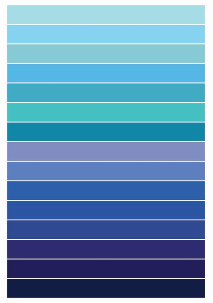 paleta de cores azul