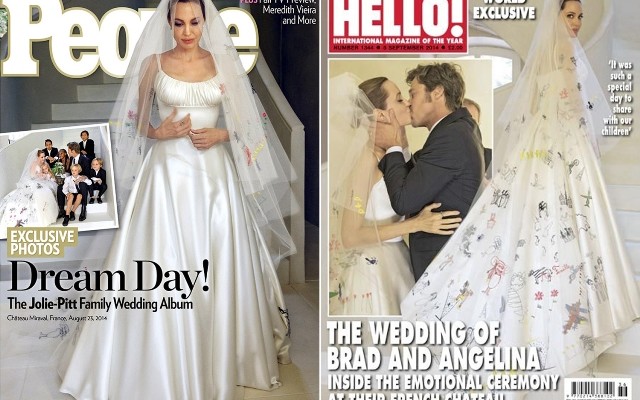 Momento papparazzi: O casamento religioso de Angelina Jolie e Brad Pit