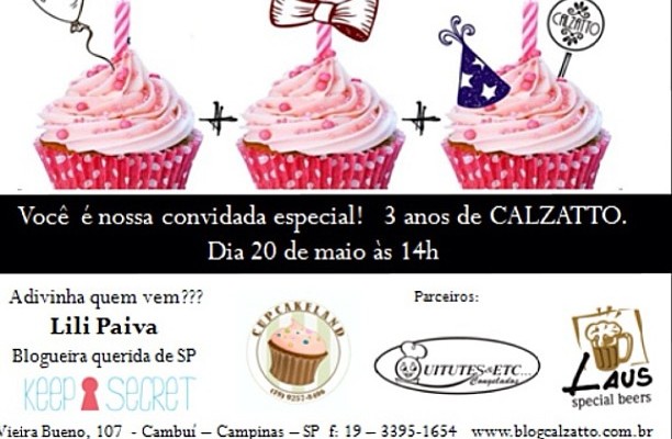 Evento 3 anos de Calzatto
