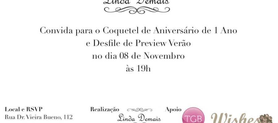 Aniversário Linda Demais !